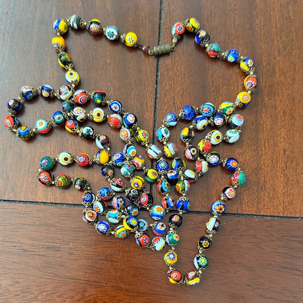 Venetian Italian Merano Glass Bead Necklace. Absolutely stunning. Perfect